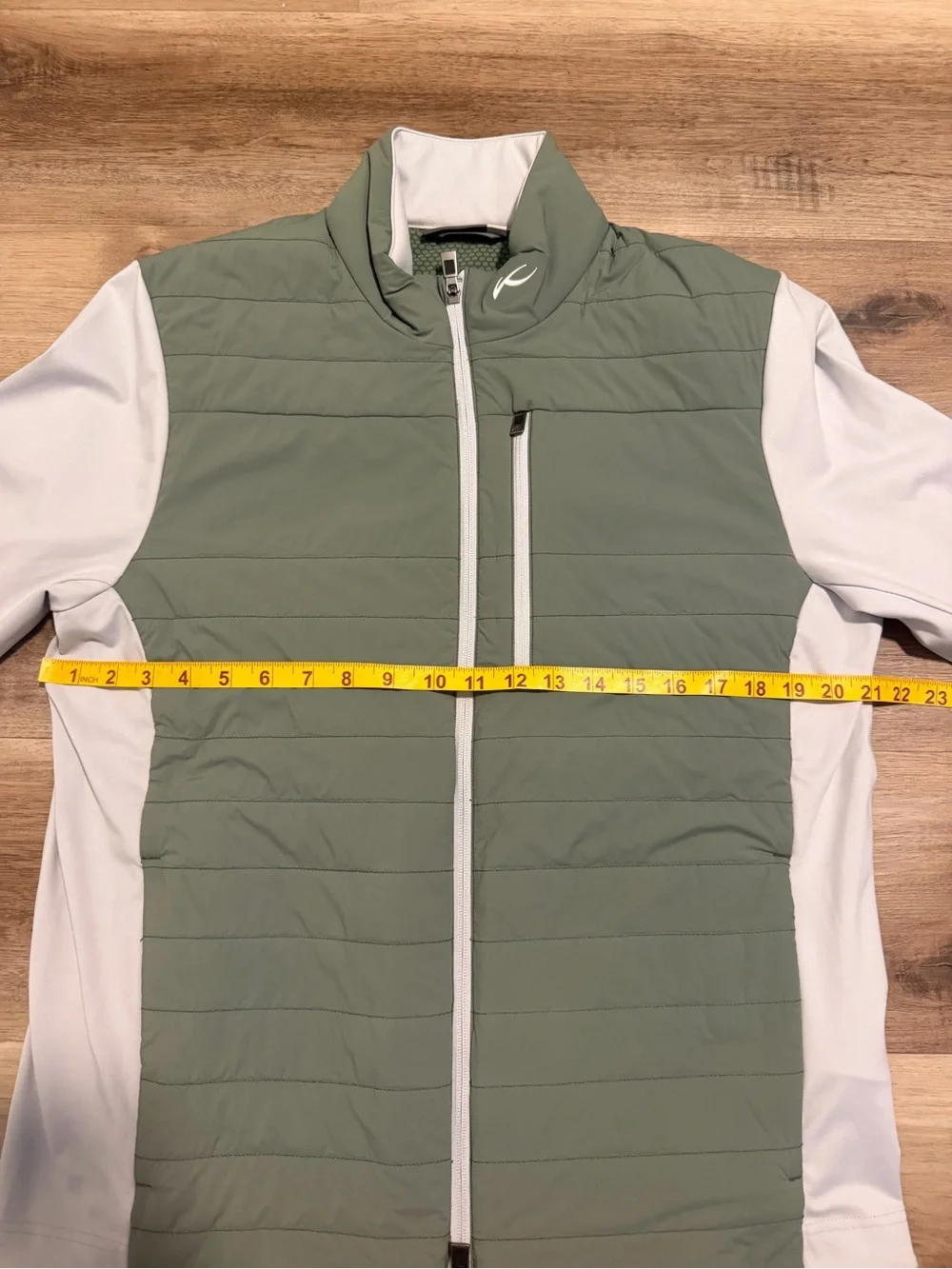 Kjus Men's L Reach Jacket Olive/Gray Lightweight Full-Zip Del Mar Country Club